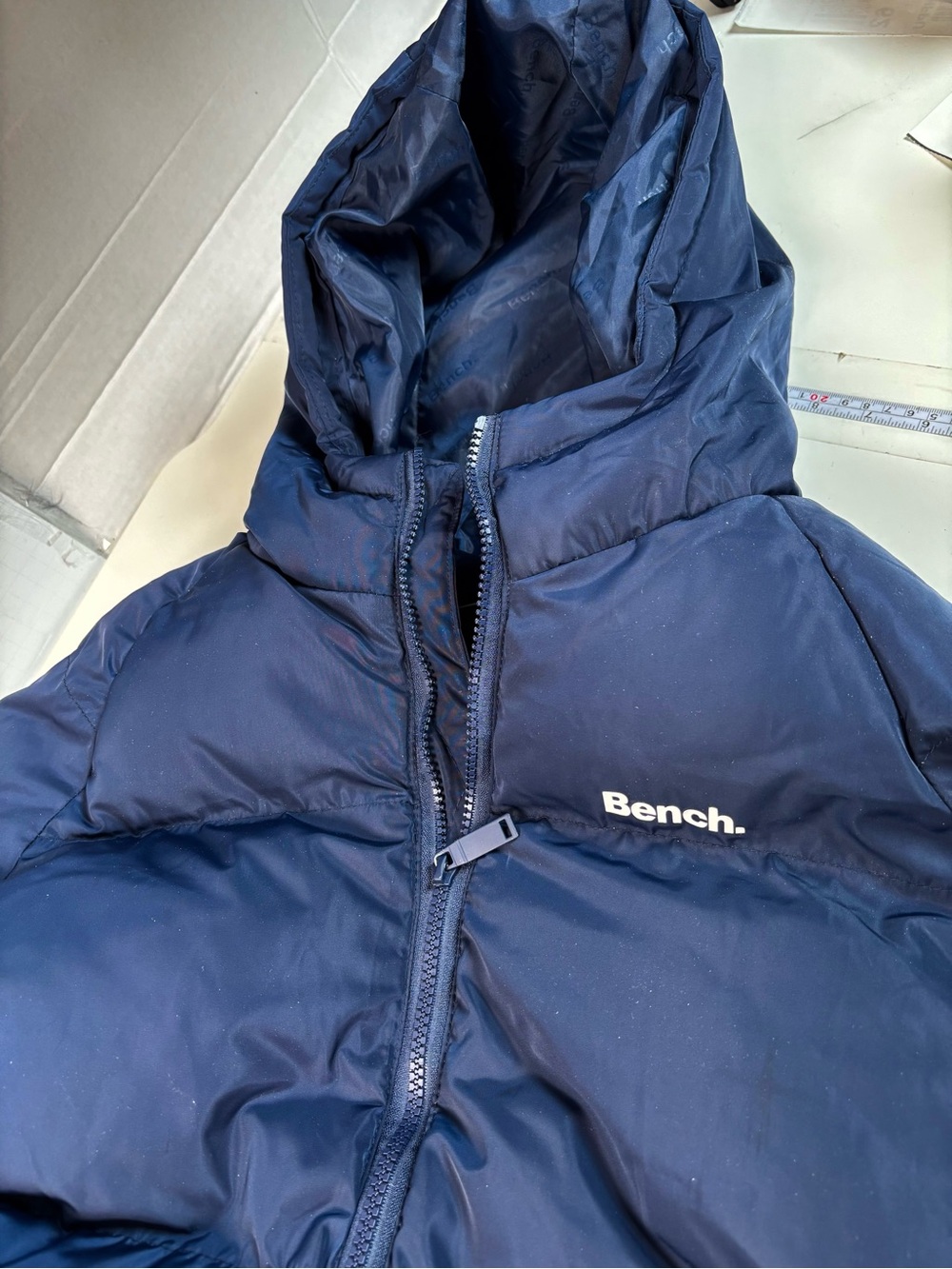 Bench Navy Blue Long Puffer Coat Jacket NWOT Size XS 0°C to -10°C - Picture 2 of 6